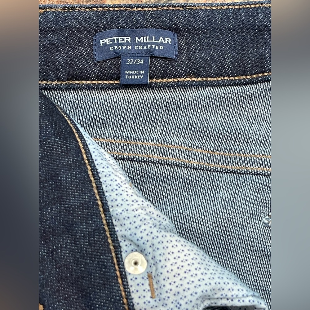 Peter Millar Vintage Washed Five Pocket Denim, Crown Crafted collection Size 32 - Picture 13 of 13